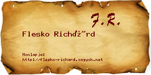 Flesko Richárd névjegykártya